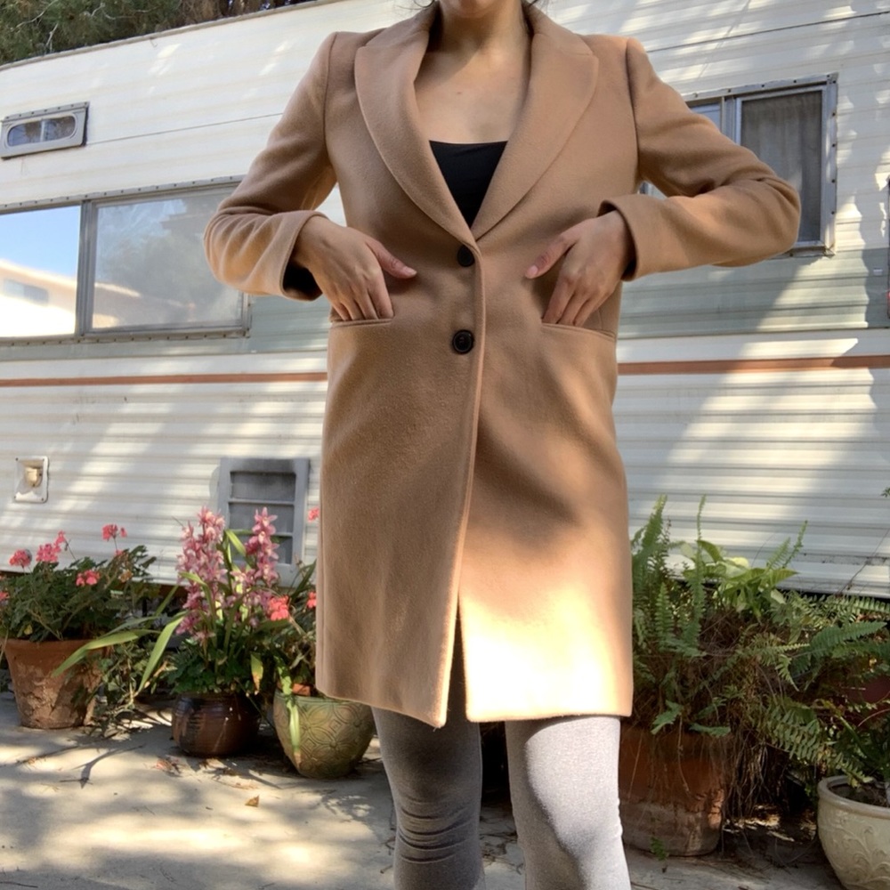 ZARA Camel Wool Coat (S)